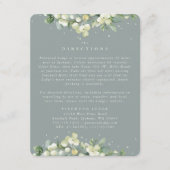 Carte D'accompagnement Seafoam Snowberry+Eucalyptus Directions Bords (Devant)