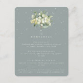 Carte D'accompagnement Seafoam Snowberry+Eucalyptus Mariage répétition (Devant)