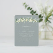 Carte D'accompagnement Seafoam Snowberry+Eucalyptus Mariage répétition (Debout devant)