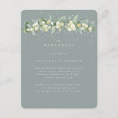 Carte D'accompagnement Seafoam Snowberry+Eucalyptus Mariage répétition (Devant)