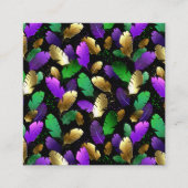 Carte D'accompagnement Seamless Pattern with Mardi Gras feathers (Devant)
