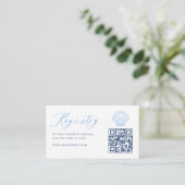 Carte D'accompagnement Seashell Bridal Registry QR code (Debout devant)