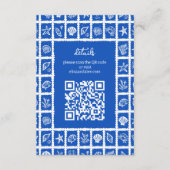 Carte D'accompagnement Seashell Grid Beach Wedding Code QR PERSONNALISÉ (Devant)