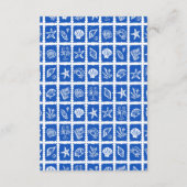 Carte D'accompagnement Seashell Grid Beach Wedding Code QR PERSONNALISÉ (Dos)