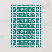 Carte D'accompagnement Seashell Grid Beach Wedding Code QR PERSONNALISÉ (Dos)