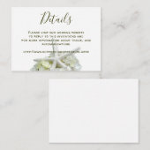 Carte D'accompagnement Seaside Garden White Mariage Détails du site web (Devant / Derrière)