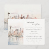 Carte D'accompagnement Seattle Washington Landscape Wedding Reception (Devant / Derrière)