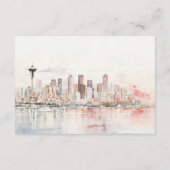 Carte D'accompagnement Seattle Washington Landscape Wedding Reception (Dos)