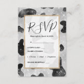 Carte D'accompagnement Séquins de Parties scintillant brillant noir brill (Devant)