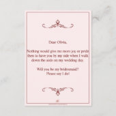 Carte D'accompagnement Serez-Vous Ma Femme D'Accueil ? Trois Bridesmaitre (Dos)