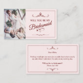 Carte D'accompagnement Serez-Vous Ma Femme D'Accueil ? Trois Bridesmaitre (Devant / Derrière)