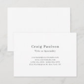 Carte D'accompagnement Serif Font Simple Professional Plain Minimalist (Devant / Derrière)