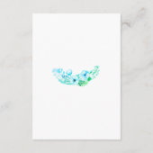 Carte D'accompagnement Serre de Mariage Turquoise Rustique Floral (Dos)