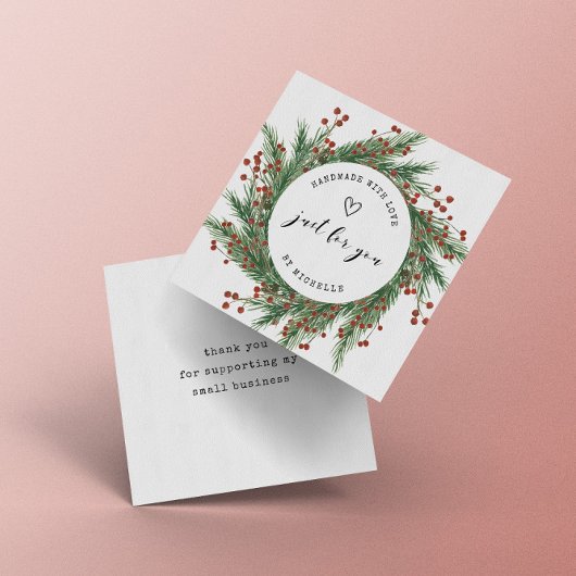 Carte D'accompagnement Serre De Vacances Faite À La Main Avec Merci De Sc