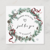 Carte D'accompagnement Serre De Vacances Faite À La Main Avec Merci De Sc (Devant)