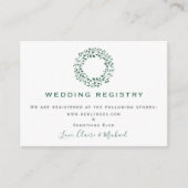 Carte D'accompagnement Serre de verdure rustique | Inscription du Registr (Devant)