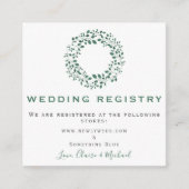 Carte D'accompagnement Serre de verdure rustique | Inscription du Registr (Devant)