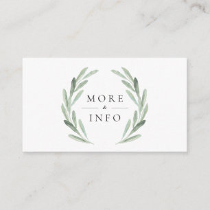Carte D'accompagnement Serre d'olive verte Wreath Rustique Détails du Mar