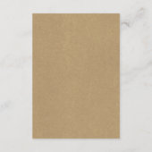 Carte D'accompagnement Serre Florale Rustique Faux Kraft Détails du Maria (Dos)