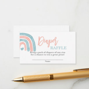 Carte D'accompagnement Sexe révéler rainbow Diaper Raffe