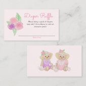 Carte D'accompagnement Shabby Rose Baby shower Déchets Raffle (Devant / Derrière)