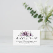 Carte D'accompagnement Shades de Dusty Purple Bloom Moody Site Mariage (Debout devant)