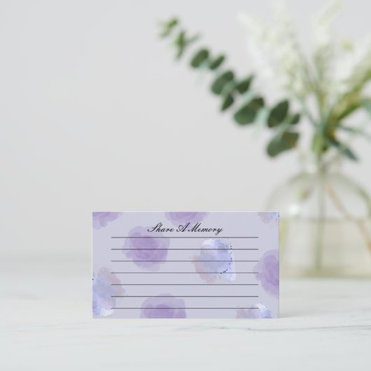 Carte D'accompagnement Share a Memory of a Loved One Card – Funeral (Debout devant)