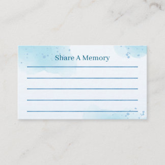 Carte D'accompagnement Share a Memory Template – Baby Blue