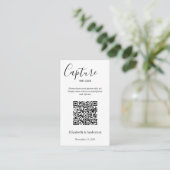 Carte D'accompagnement Share Wedding Photos With QR Code  (Debout devant)