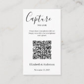 Carte D'accompagnement Share Wedding Photos With QR Code  (Devant)