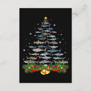 Carte D'accompagnement Shark Christmas Tree Shark Amateurs Cadeaux Hommes