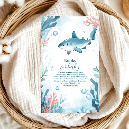 Carte D'accompagnement Shark Under the Sea Ocean Animals Livres pour bébé