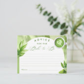 Carte D'accompagnement She Found Her Perfect Matcha Bridal Shower Advice (Debout devant)