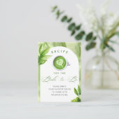 Carte D'accompagnement She Found Her Perfect Matcha Bridal Shower Recipe (Debout devant)