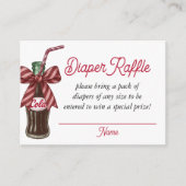 Carte D'accompagnement She’s Ready to Pop Cola Bottle Diaper Raffle  (Devant)