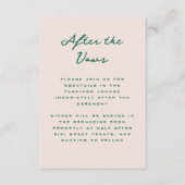 Carte D'accompagnement Shell Pink and Green Simple Reception (Devant)