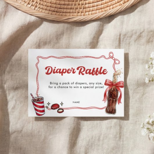 Carte D'accompagnement She's Ready to Pop Diaper Raffle 