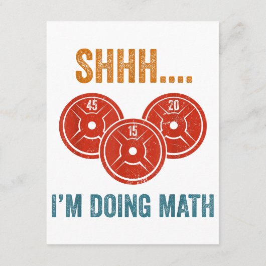Carte D'accompagnement Shhh I'm Doing Math Weight Lifting Gymer Gym Dea (Dos)