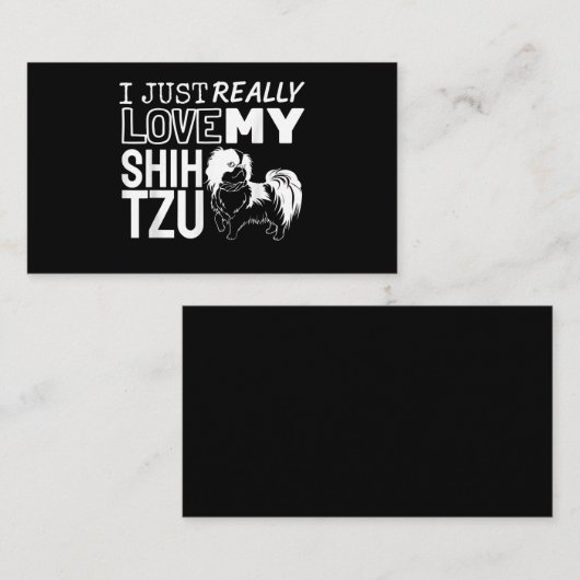 Carte D'accompagnement Shih Tzu Lover| J'Aime Vraiment Mon Shih Tzu (Devant / Derrière)