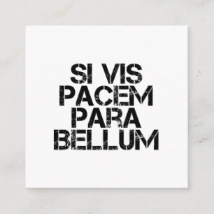 Carte D'accompagnement Si Vis Pacem Para Bellum