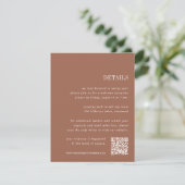 Carte D'accompagnement Sienna Rust | Détails du Mariage tout-en-un (Debout devant)