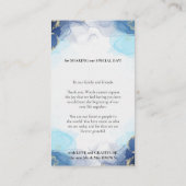 Carte D'accompagnement signature bleue Merci (Dos)