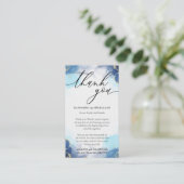 Carte D'accompagnement signature bleue Merci (Debout devant)