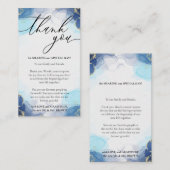 Carte D'accompagnement signature bleue Merci (Devant / Derrière)