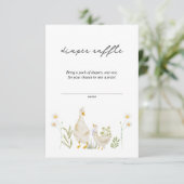 Carte D'accompagnement Silencieux Goose Cute Aquarelle Raffle (Debout devant)