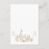 Carte D'accompagnement Silencieux Goose Cute Aquarelle Raffle (Dos)