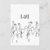 Carte D'accompagnement Silhouette artistique Destination Mariage Art mode (Dos)