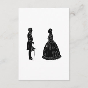 Carte D'accompagnement silhouette d'abraham lincoln et de mary todd linco
