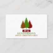 Carte D'accompagnement Silhouettes d'arbre rustique, billet de fête de No (Devant)