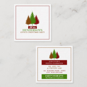 Carte D'accompagnement Silhouettes d'arbre rustique, billet de fête de No